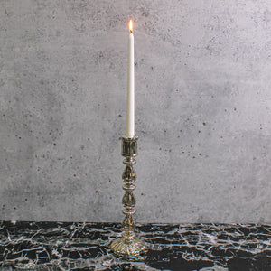 8 of 8: Richland Ribbed Unique Mercury Glass Taper Candle Holder Set of 3