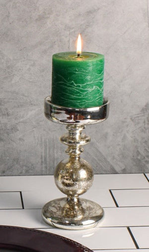 4 of 4: Richland Pillar Holder Unique Mercury Bubble - 7.3"