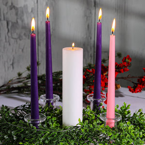 3 of 3: Richland Taper Candles 10" Pink Set of 10