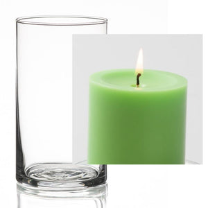 10 of 17: Richland Pillar Candle 3" & Eastland Cylinder Holder 6" Set of 12