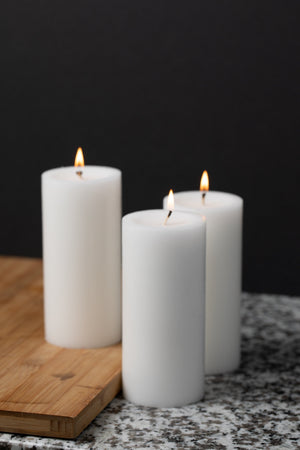 5 of 5: Richland Pillar Candle 3"x6" White