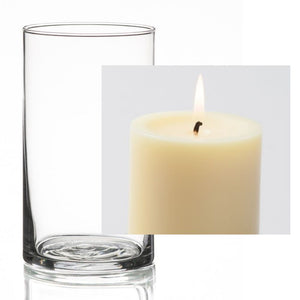 4 of 17: Richland Pillar Candle 3" & Eastland Cylinder Holder 6" Set of 12