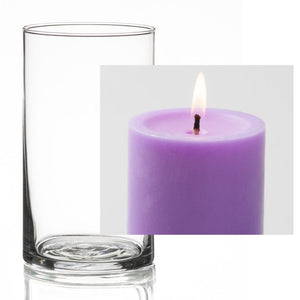 6 of 17: Richland Pillar Candle 3" & Eastland Cylinder Holder 6" Set of 12