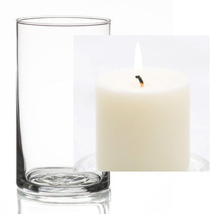 17 of 17: Richland Pillar Candle 3" & Eastland Cylinder Holder 6" Set of 12