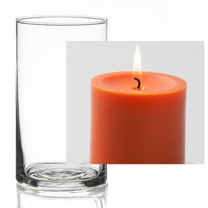 12 of 17: Richland Pillar Candle 3" & Eastland Cylinder Holder 6" Set of 12