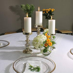 5 of 5: Richland 13" Gold Beaded Glass Charger Plate Set of 12