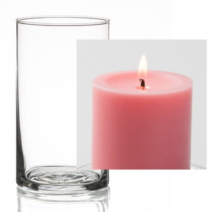5 of 17: Richland Pillar Candle 3" & Eastland Cylinder Holder 6" Set of 12