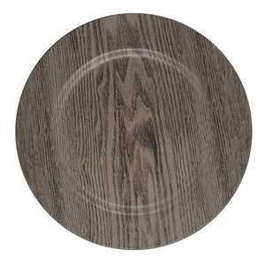 1 of 5: Richland Plain Charger Plate 13" Woodgrain