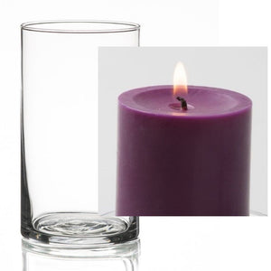 7 of 17: Richland Pillar Candle 3" & Eastland Cylinder Holder 6" Set of 12