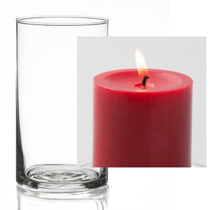 14 of 17: Richland Pillar Candle 3" & Eastland Cylinder Holder 6" Set of 12