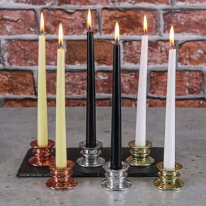 3 of 3: Richland Taper Candles 10" Black Set of 50