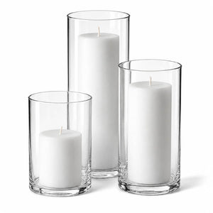 1 of 15: Richland Pillar Candles & Cylinder Vases Set of 3