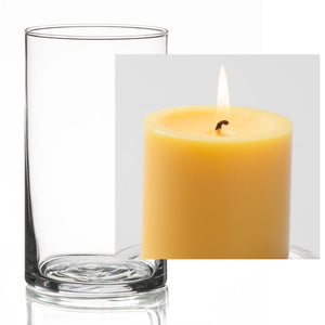13 of 17: Richland Pillar Candle 3" & Eastland Cylinder Holder 6" Set of 12