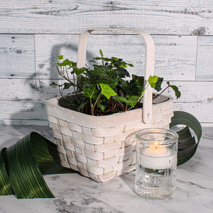 3 of 4: Richland Candle Holder Textured Glass Tall