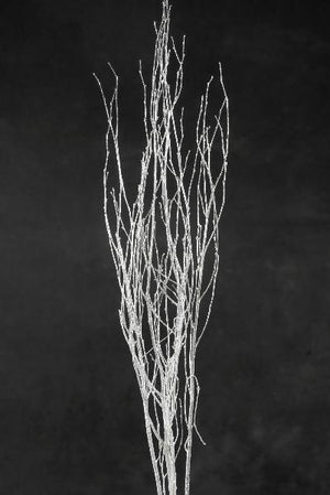 2 of 2: Birch Tree Branches Silver Sequin Sparkle 54"