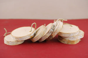 2 of 2: 8 Birch 3" Round Hanging Tags (Pack of 8)