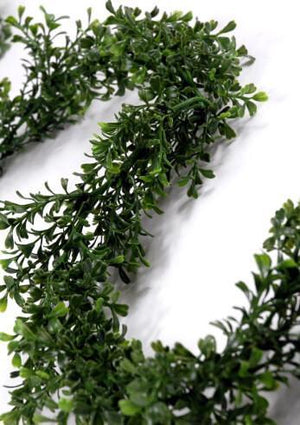 1 of 5: 9ft faux boxwood garland