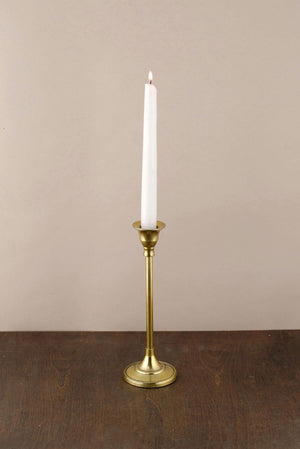 1 of 3: taper candle holders gold 9in