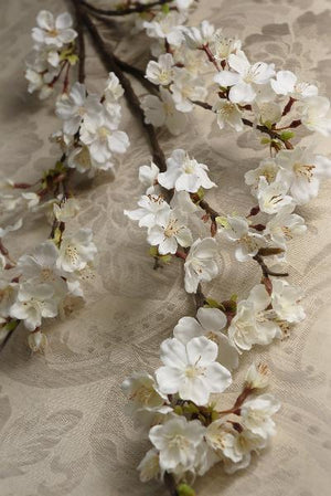 3 of 3: Cherry Blossom Branch 42in White Flowers