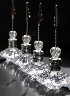 1 of 2: 4 crystal place card table number holders