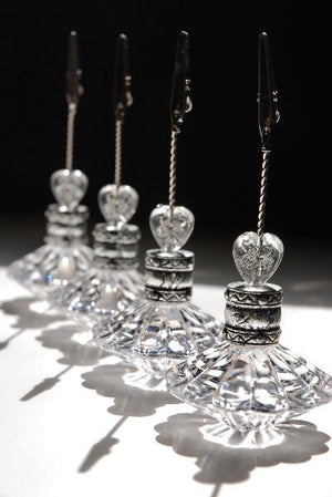 2 of 2: 4 Crystal Place Card & Table Number Holders