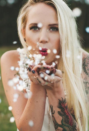 2 of 2: eco friendly wedding confetti white 4 quarts