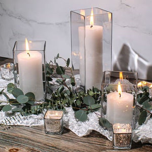 3 of 4: Richland Silver Mercury Square Votive Holder Set of 72