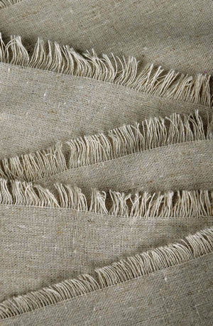 2 of 3: Fringed Edge Linen Table Runner 12.5in x 120in