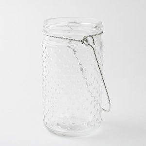 2 of 4: Eastland 7.5" Hanging Dotted Glass Jar with Handle Set of 12