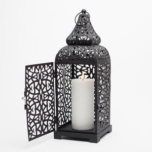 1 of 7: Richland Black Moroccan Temple Metal Lantern