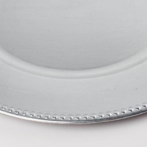 4 of 4: richland beaded charger plate 13 silver set of 12