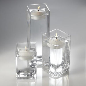 3 of 5: Eastland Square Vases 6", 8" & 12" Set of 3