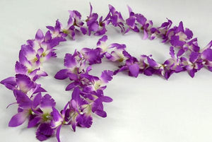3 of 3: 12 Purple Orchid Flower Leis