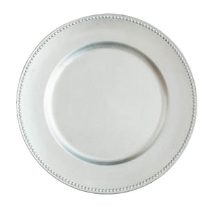 1 of 4: Richland Beaded Charger Plate 13" Silver Set of 48