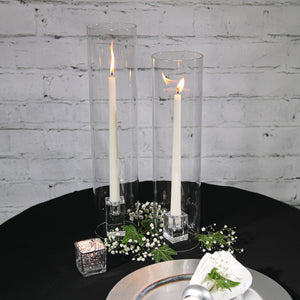 3 of 3: Richland Square Glass Taper Candle Holder 3" Set of 6