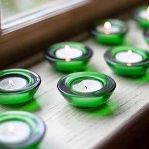 3 of 4: Eastland Chunky Tealight Candle Holder Green Set of 12