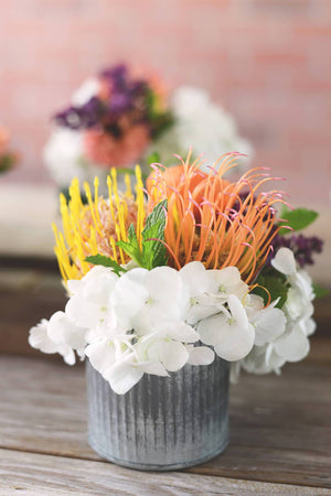 2 of 4: Norah Corrugated Zinc 3" Vase (6 pack)