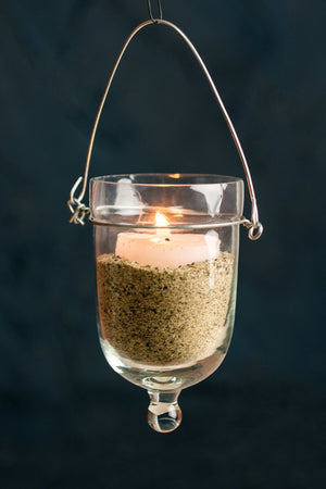 4 of 5: Hanging Candle Holder (set of 6) Clear Glass