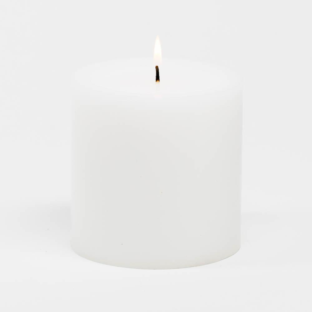 Richland 4" x 4" White Pillar Candles Set of 6