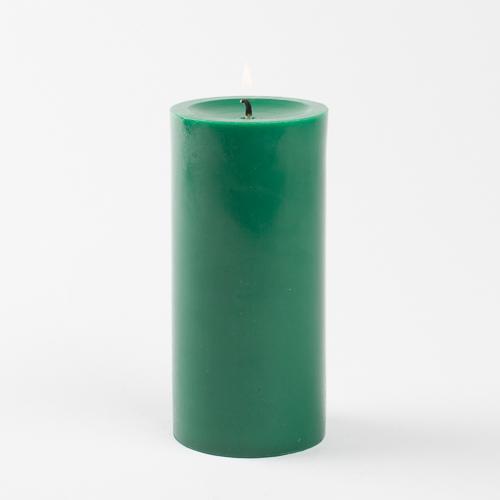 richland pillar candles 3 x6 dark green set of 24
