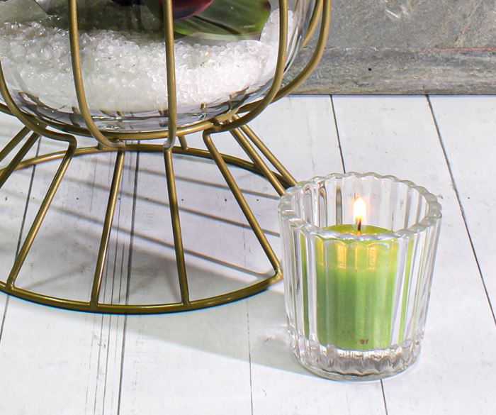 Richland Votive Candles Green Vanilla Lime Scented 10 Hour Set of 12| 1017_12
