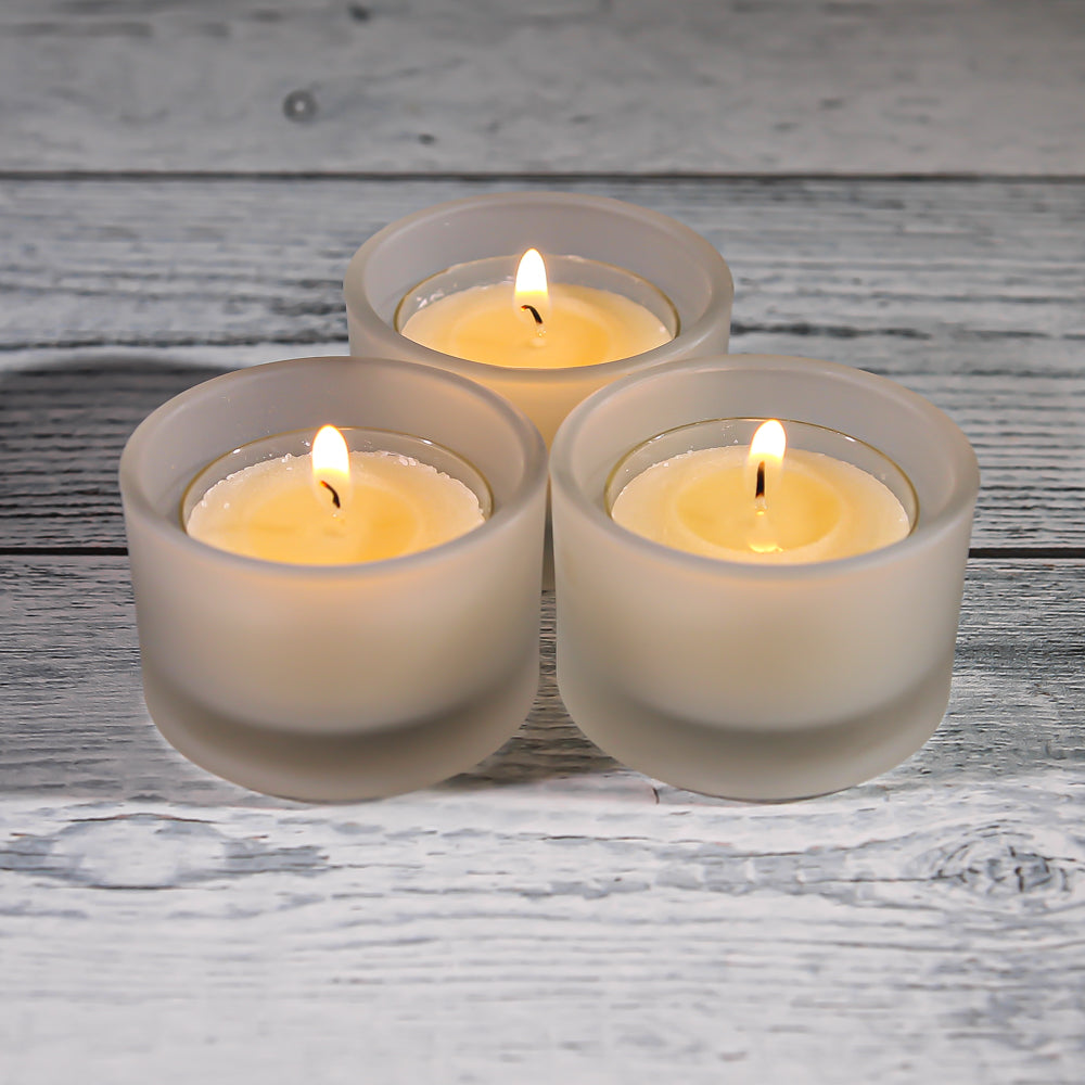 Richland Clear Cup Tealight Candles Ivory Vanilla Scented Set of 500| 1035_500