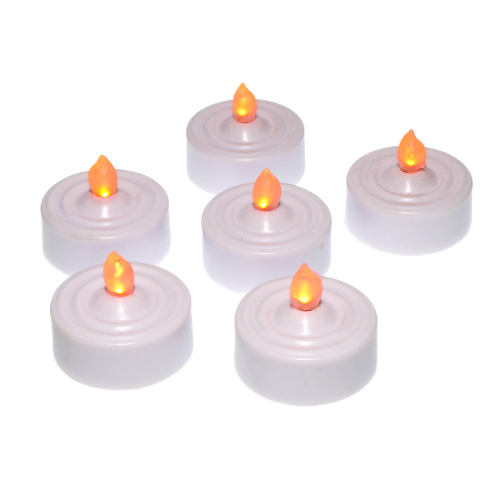 Richland Flameless LED Tealight Candles Amber Set of 12| 1088_12
