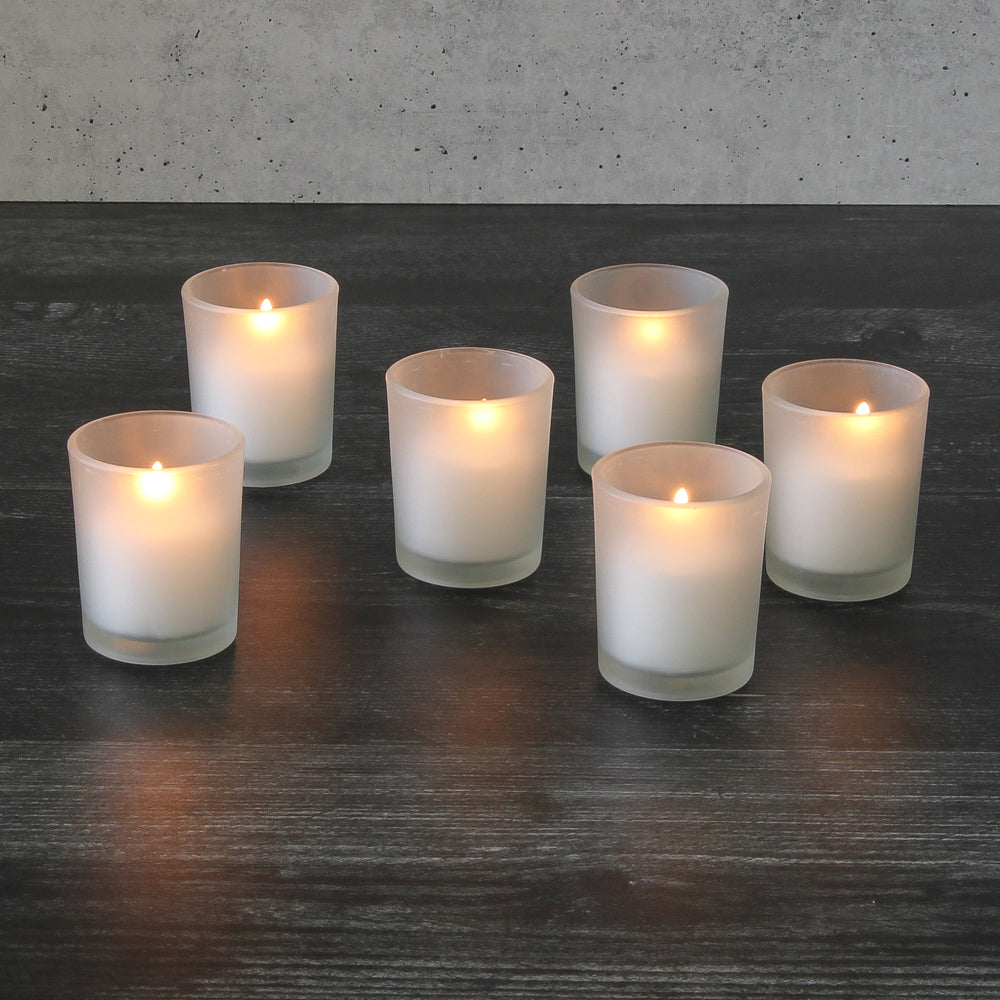 Richland Votive Candles & Eastland Frosted Votive Holders Set of 12| C_Set_1...