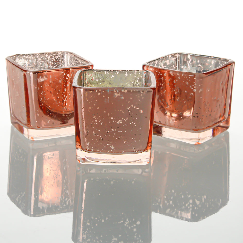 Richland Rose Gold Mercury Square Votive Holder| 1157_72