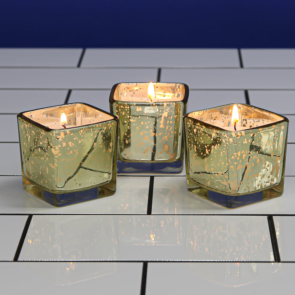 Richland Metallic Gold Mercury Square Votive Holder| 1158_72
