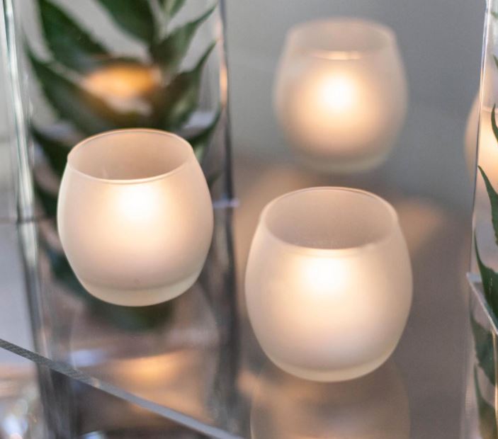 eastland petite hurricane votive candle holder frosted set of 144| 1161_144