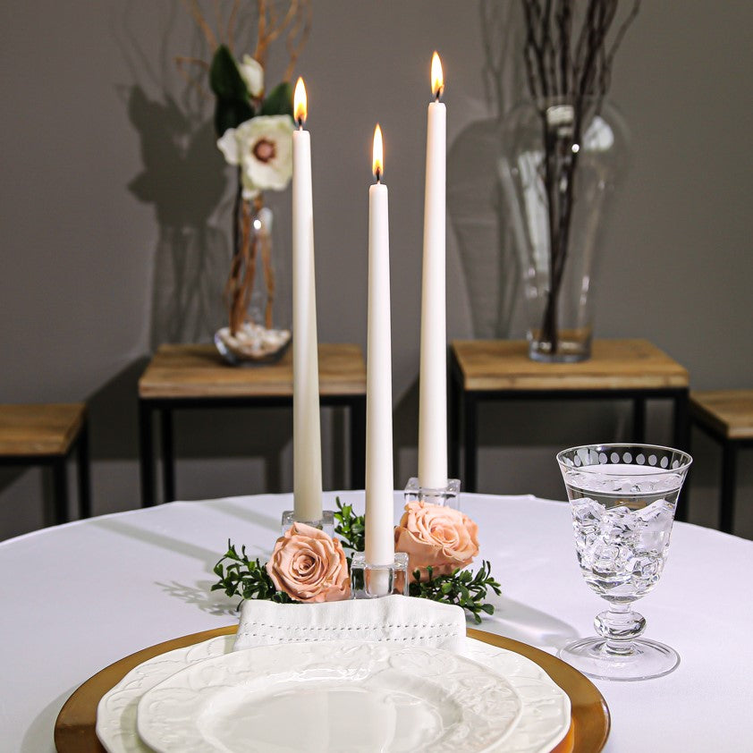 Richland Taper Candles 12" White Set of 50| 