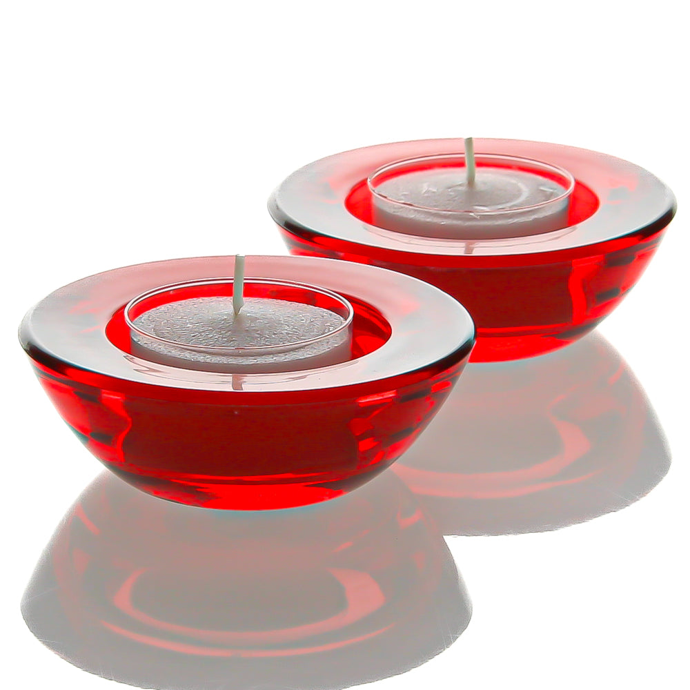 red chunky tealight candle holder sample pack