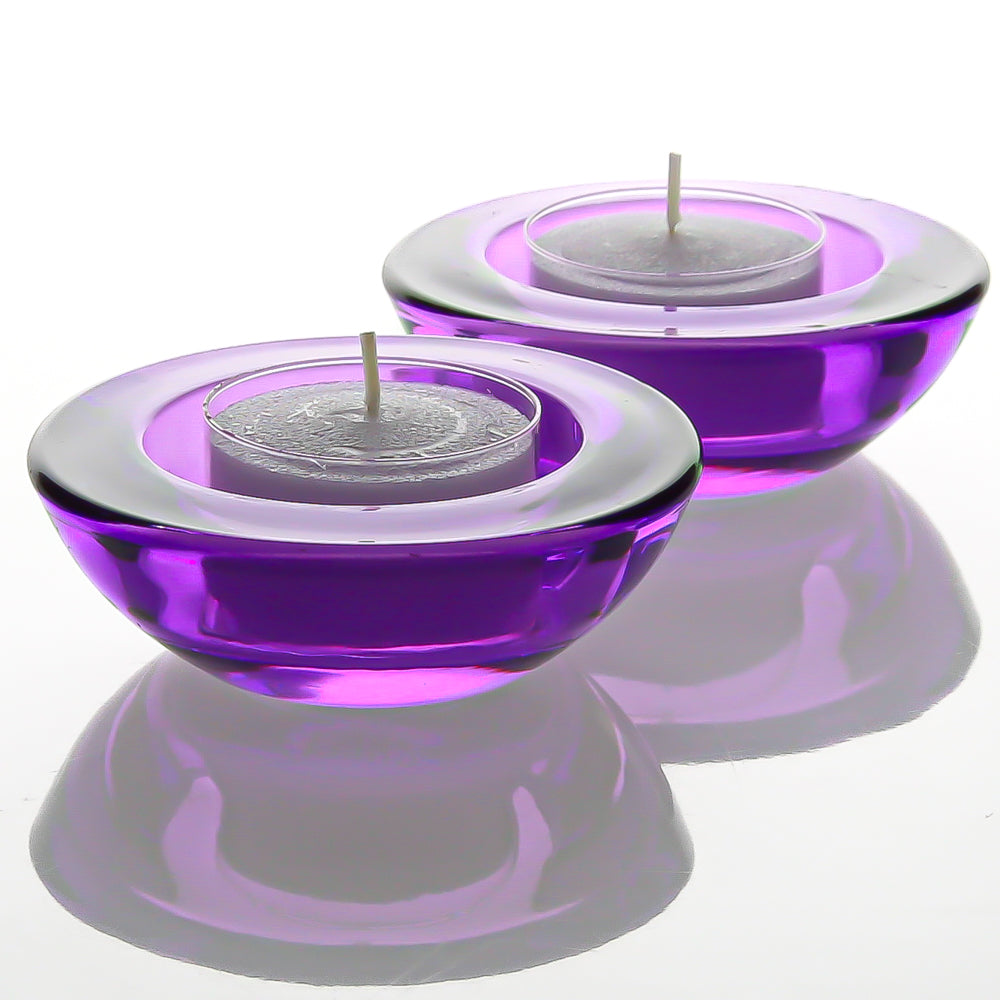 Eastland Chunky Tealight Candle Holder Purple